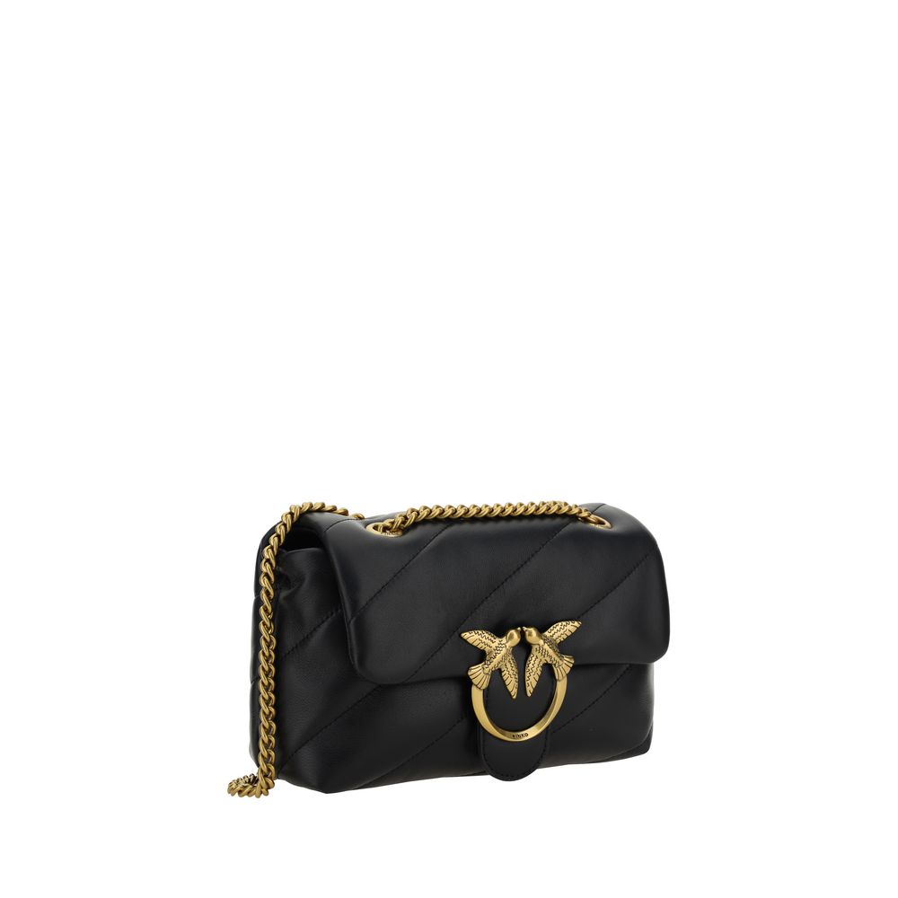 PINKO Love Mini Puff Borsa a Tracolla Trapuntata Nera SS26 (2)
