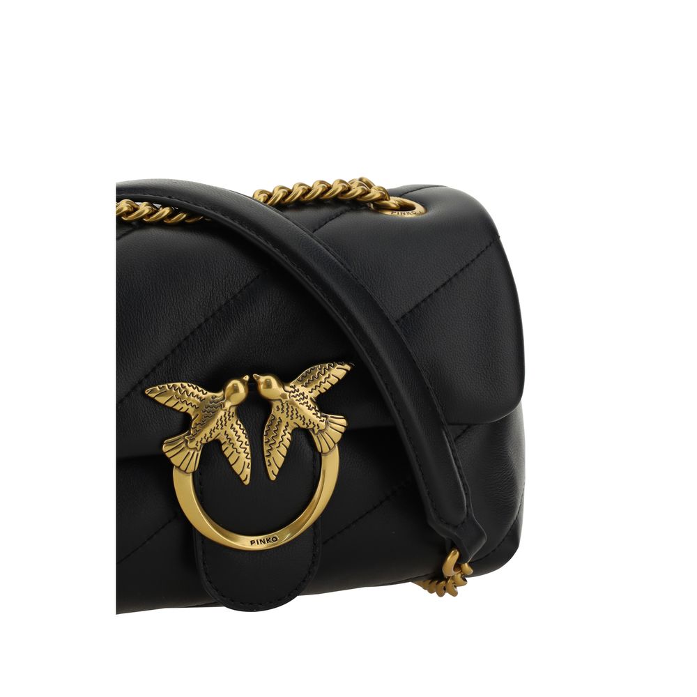 PINKO Love Mini Puff Borsa a Tracolla Trapuntata Nera SS26 (2)