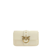 PINKO Love One Borsa a Tracolla Piccola in Pelle Bianca SS26 (2)
