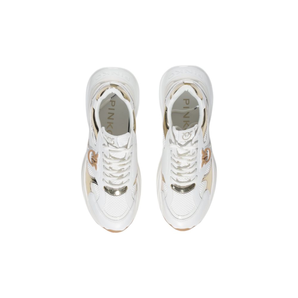 PINKO Sneakers Chunky Bianche in Pelle e Inserti Mesh