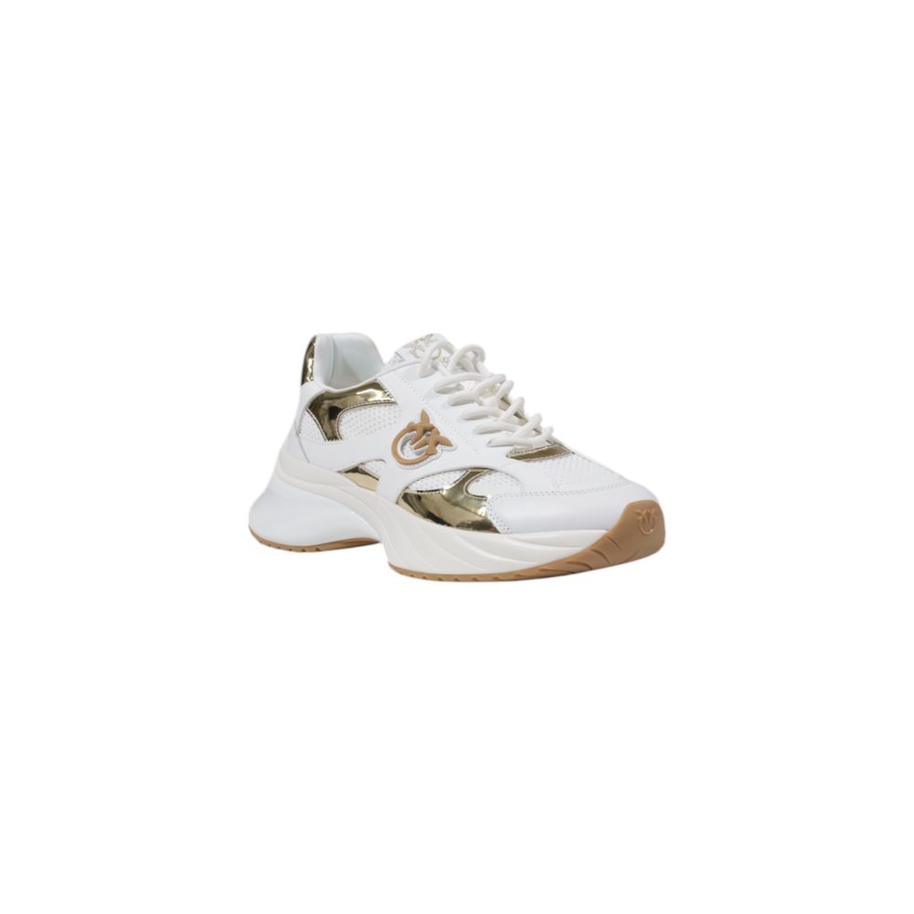 PINKO Sneakers Chunky Bianche in Pelle e Inserti Mesh
