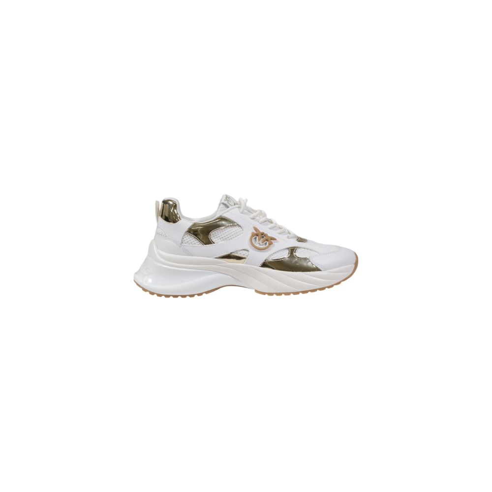 PINKO Sneakers Chunky Bianche in Pelle e Inserti Mesh