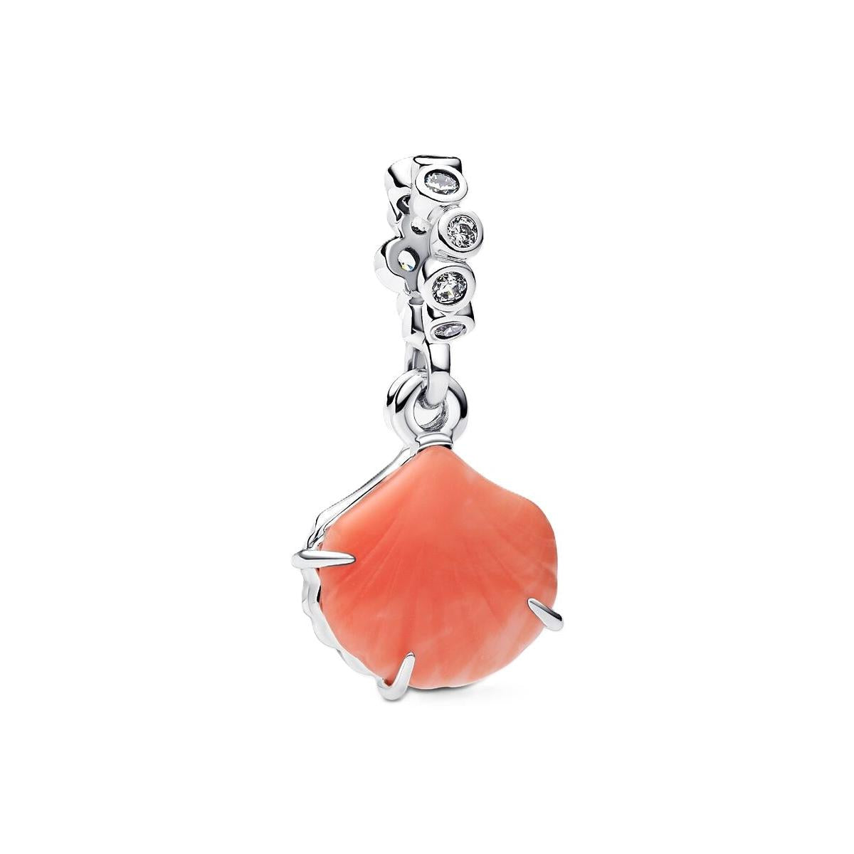 Pandora Coral Color Double Shell Pendant Charm 793821C01