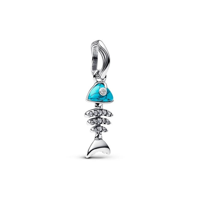 Pandora Charm Pendant Turquoise Fishbone 793894C01