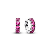 Pandora Orecchini Cerchi Cristalli Rosa Scuro 293851C02