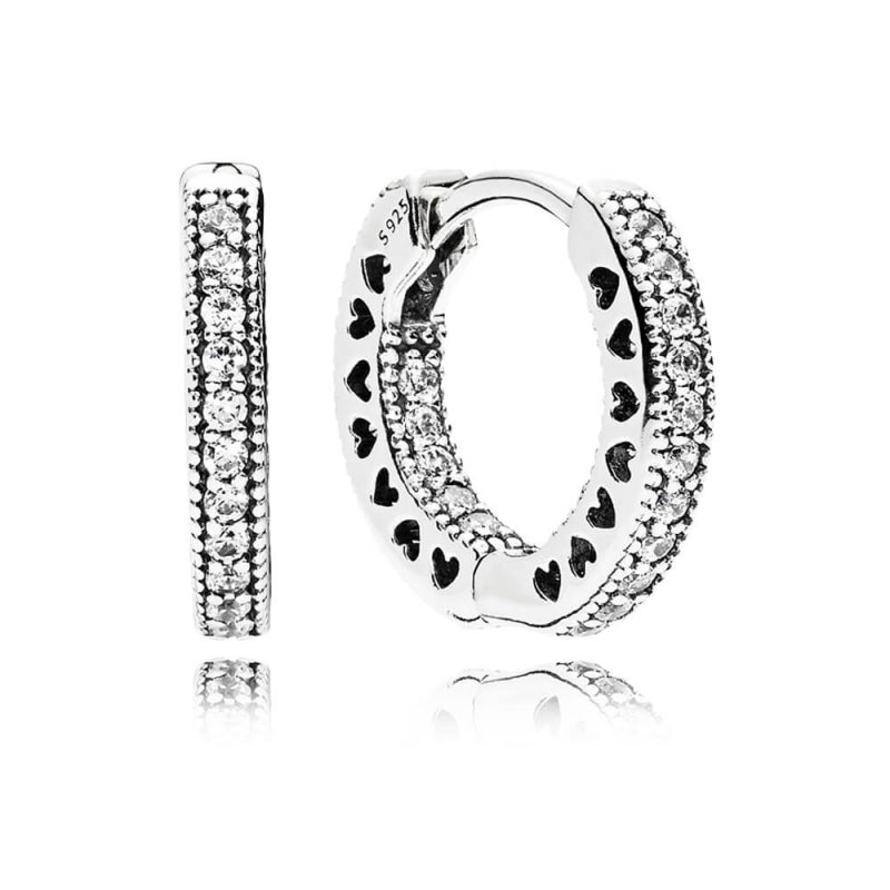 Pandora Orecchini Cerchi Pietre e Cuore 296317CZ