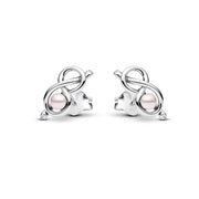 Pandora Orecchini Legame infinito Perla Rosa Artificiale 293761C01