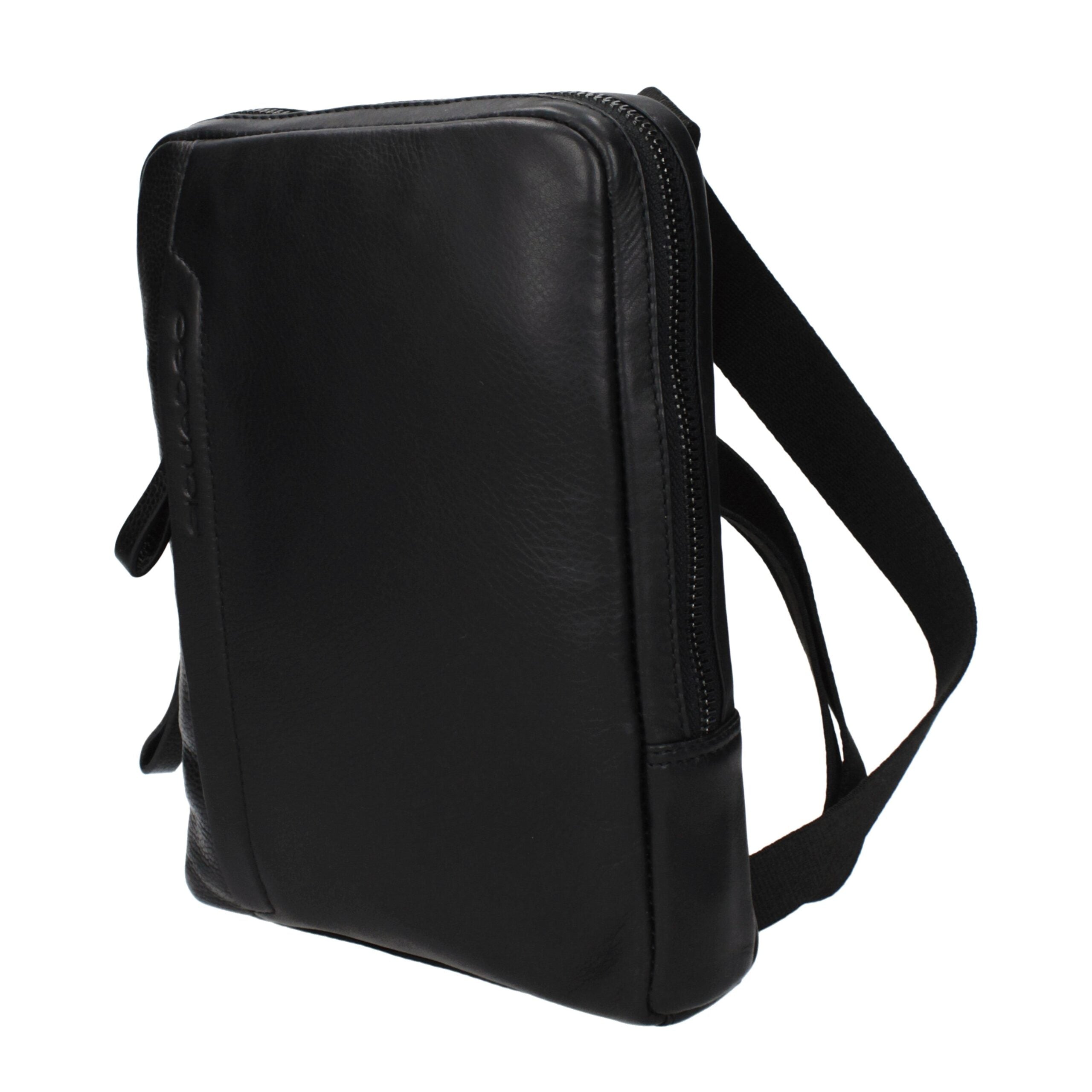 Piquadro Borsa a Tracolla in Pelle Nera OUTCA4263S94N Effetto Vintage