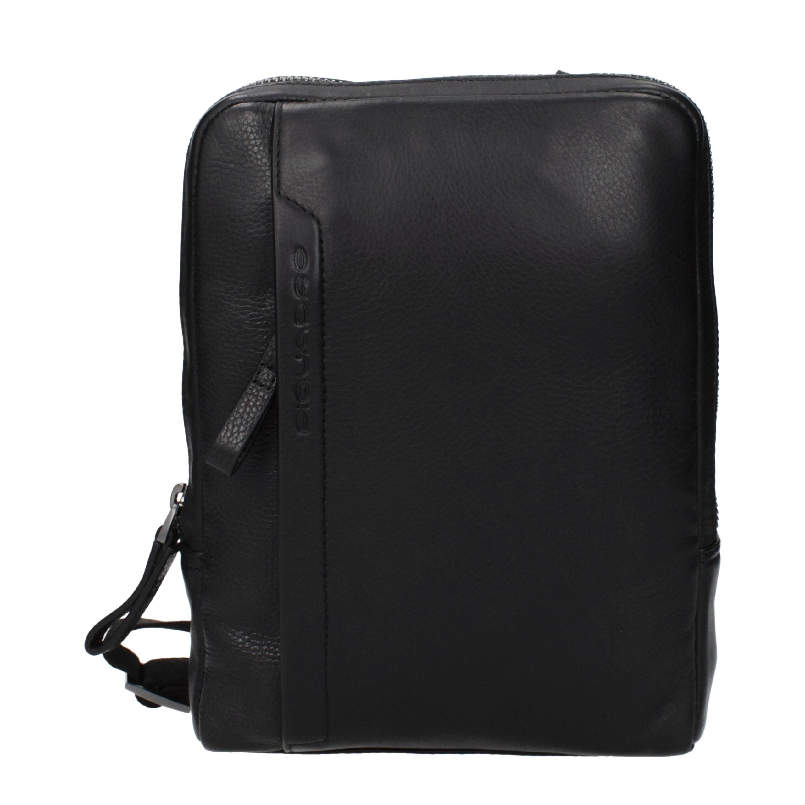 Piquadro Borsa a Tracolla in Pelle Nera OUTCA4263S94N Effetto Vintage