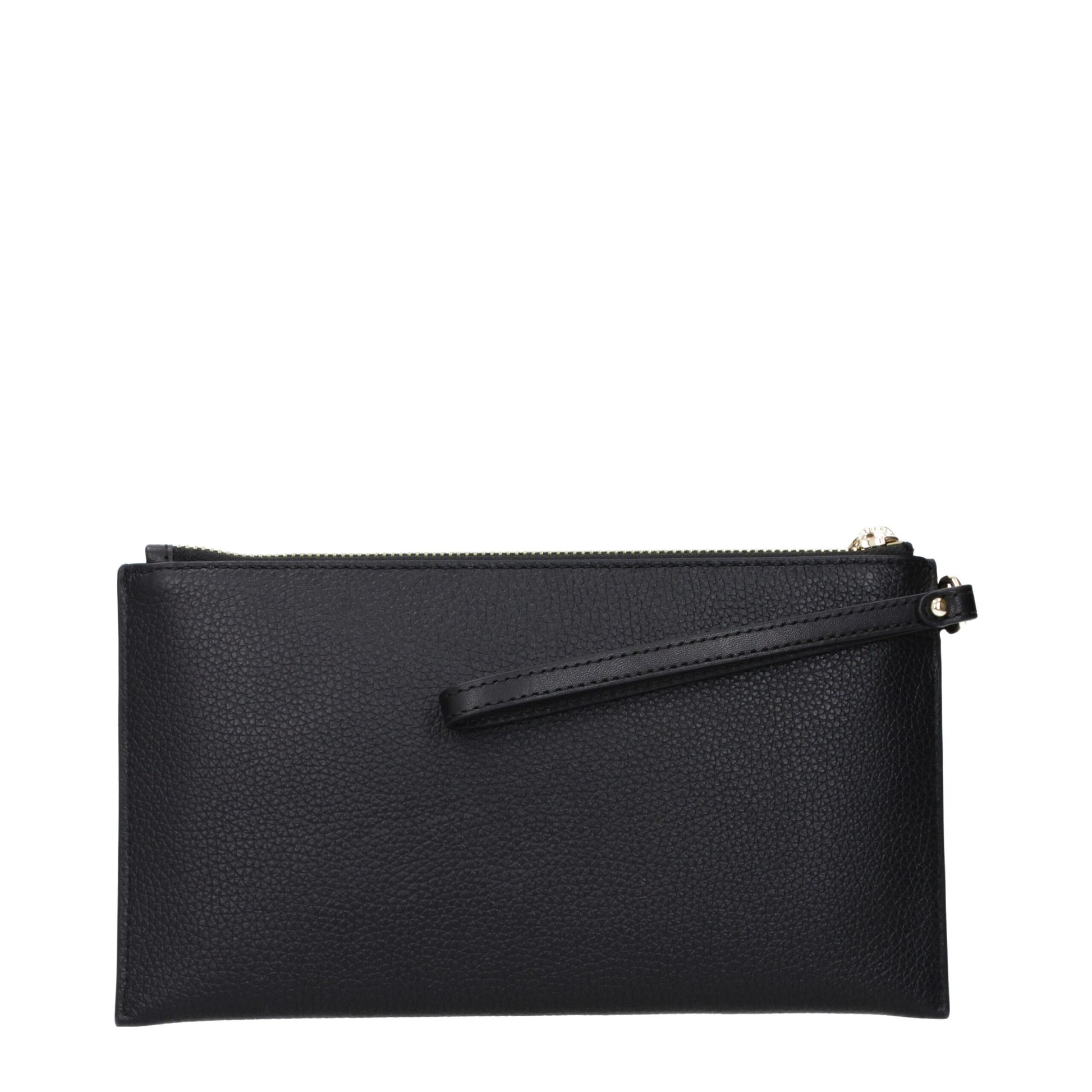 Pochette Michael Kors Wristlet Clutch Bag Pelle Nera