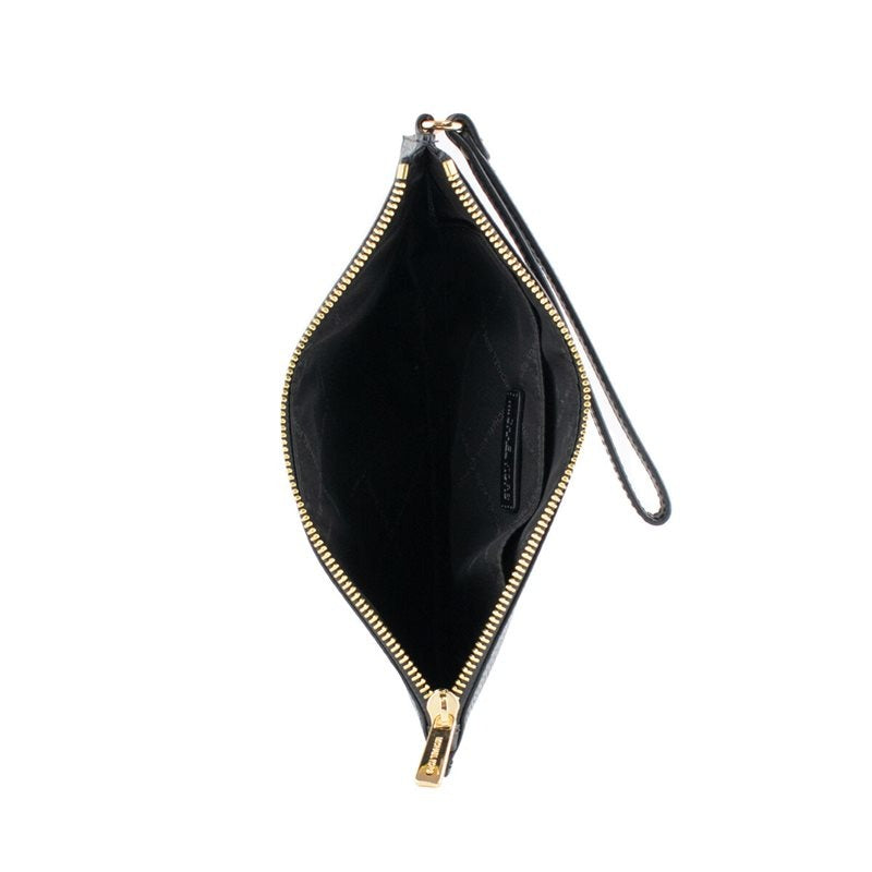 Pochette Michael Kors Wristlet Clutch Bag Pelle Nera