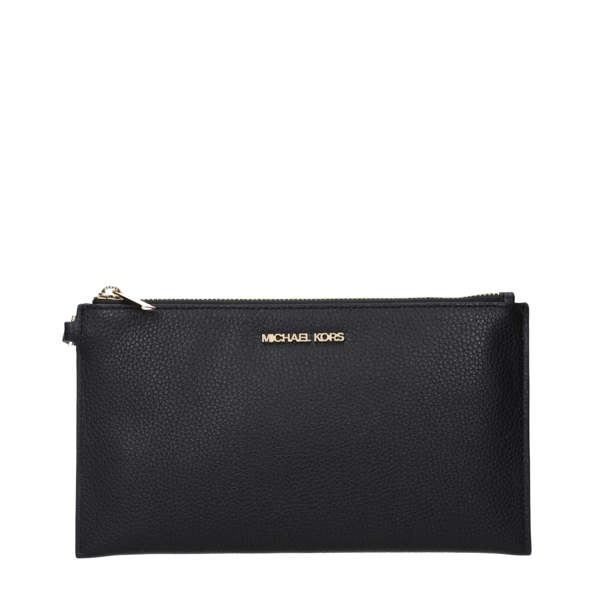 Pochette Michael Kors Wristlet Clutch Bag Pelle Nera