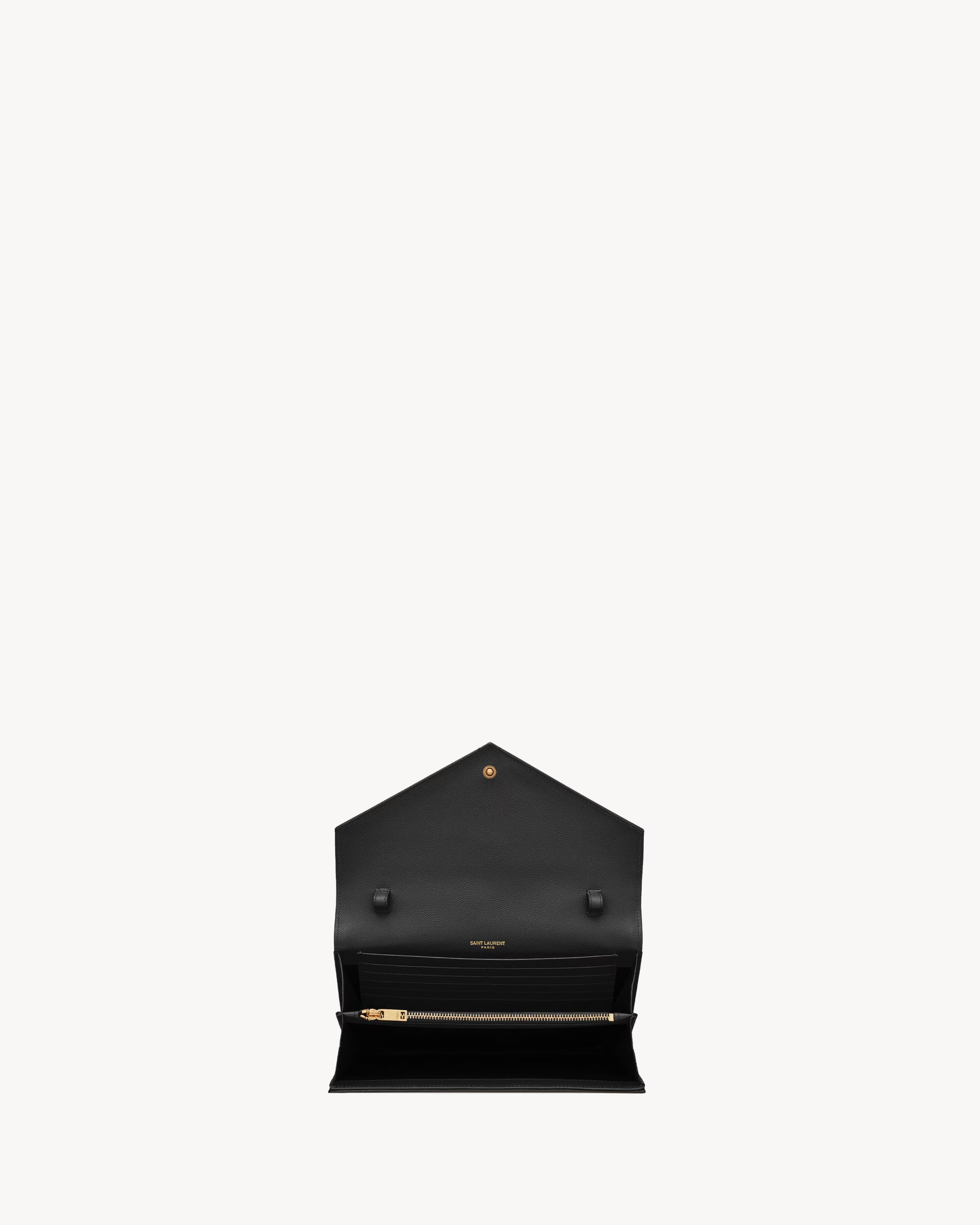 Pochette Saint Laurent Monogram WOC in Pelle Nera