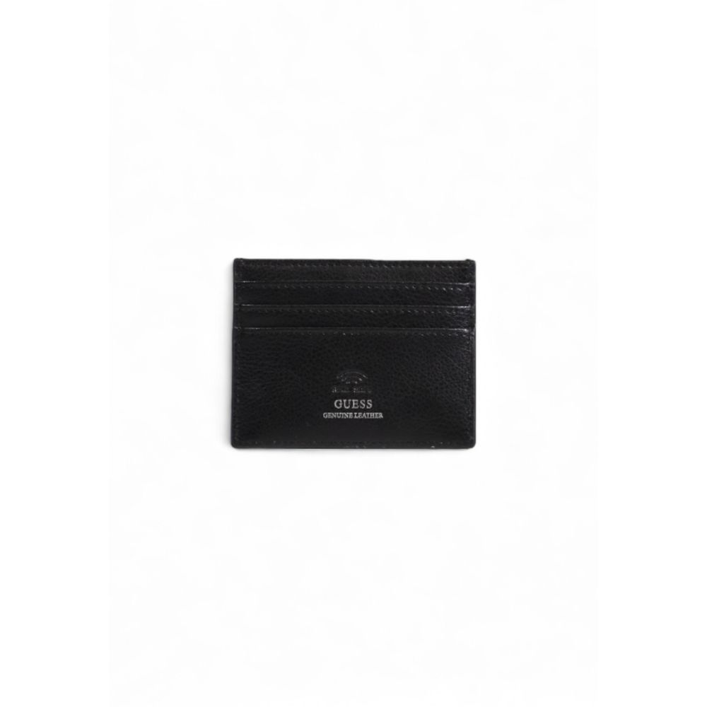 Portacarte Uomo Guess MESTRE in Vera Pelle Nera