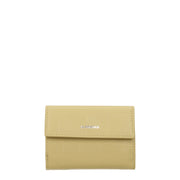 Portafoglio Jil Sander in Vera Pelle Gialla Stampa Coccodrillo