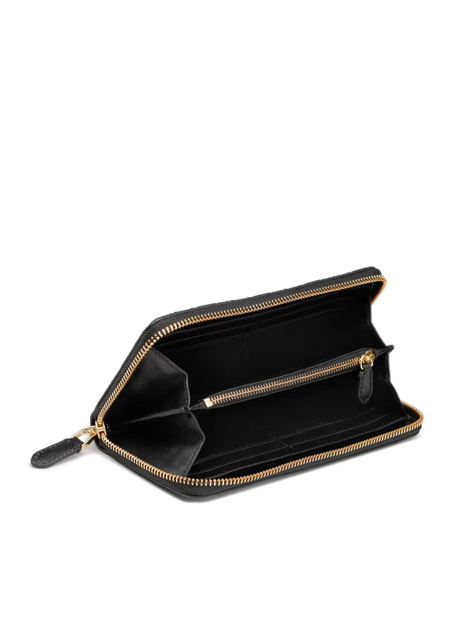Portafoglio Organizer Lauren Ralph Lauren Zip Cont Wlt in Pelle Nero