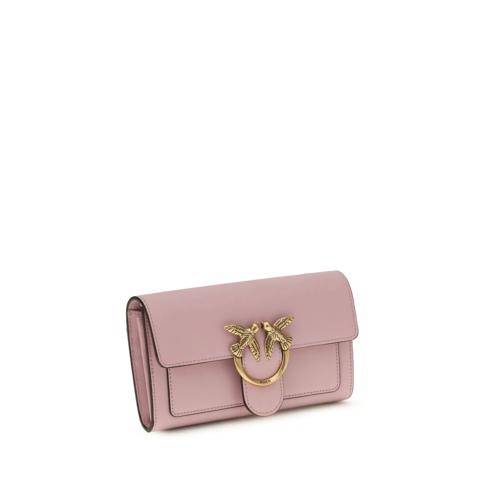 Portafoglio Pinko Love One Wallet a Tracolla in Pelle Multicolor
