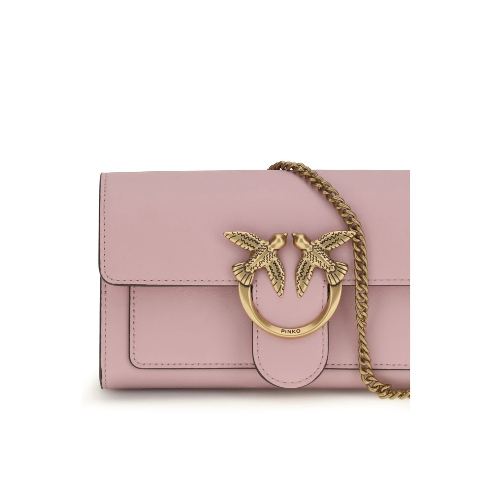 Portafoglio Pinko Love One Wallet a Tracolla in Pelle Multicolor