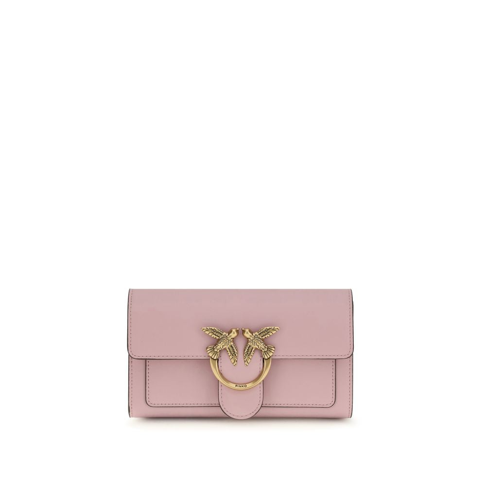 Portafoglio Pinko Love One Wallet a Tracolla in Pelle Multicolor