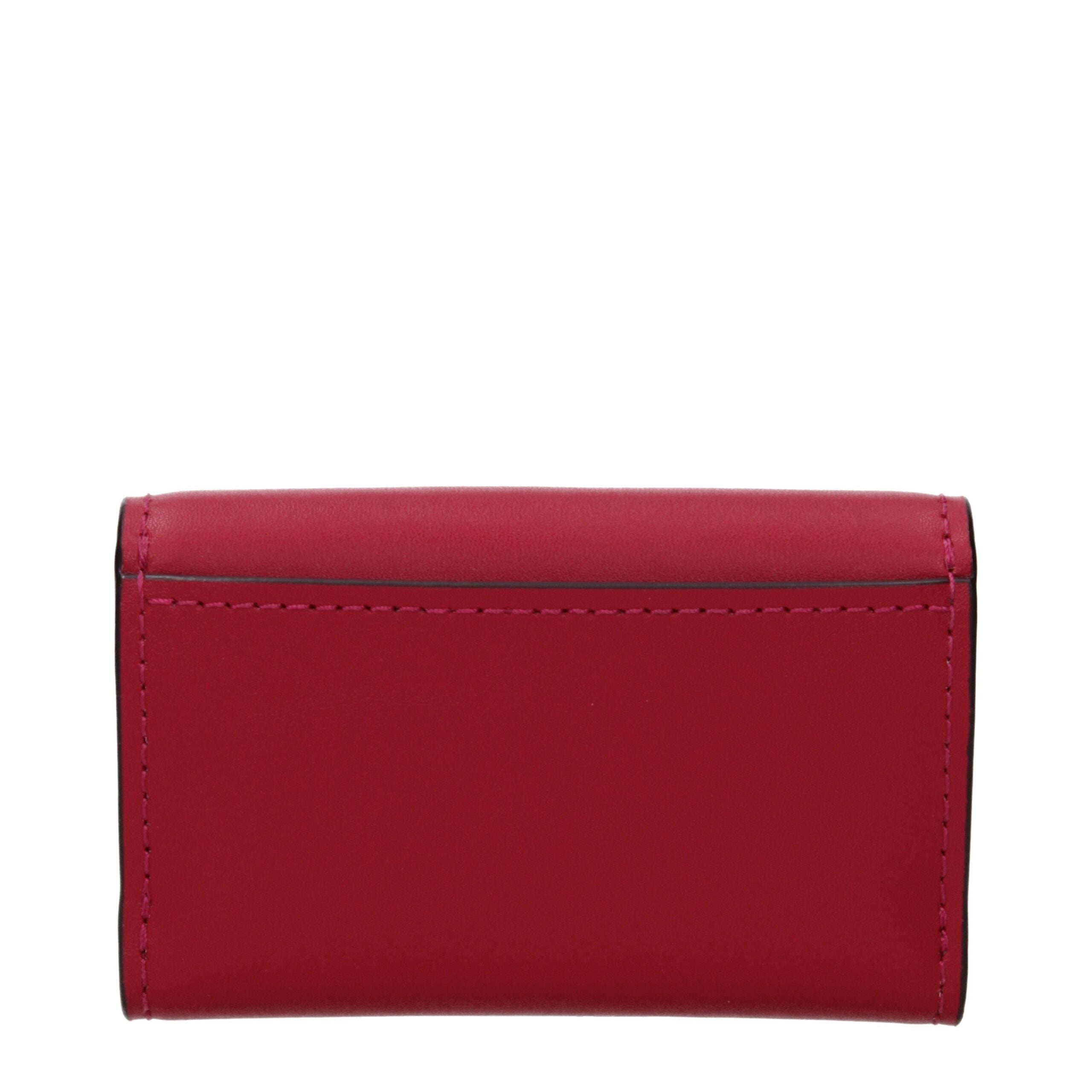 Portamonete Michael Kors Lyra in Pelle Rosso Lampone