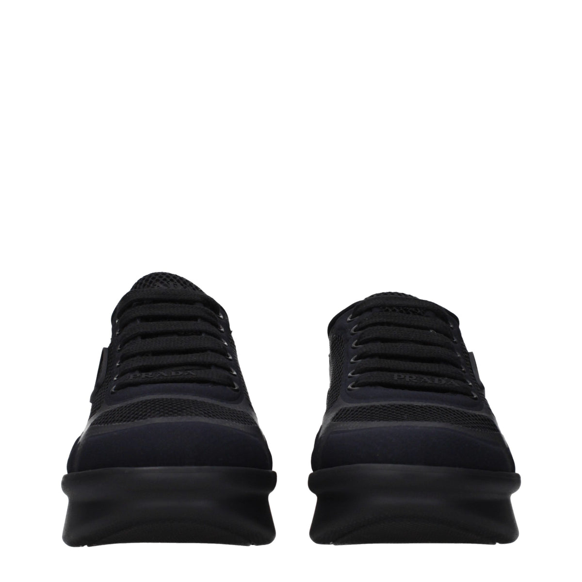 Prada Black Fabric Low Top Sneakers