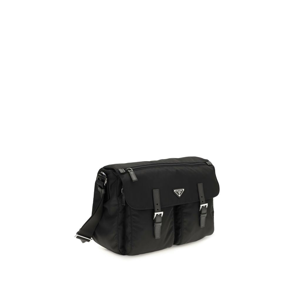 Borsa a spalla Prada in poliammide nera