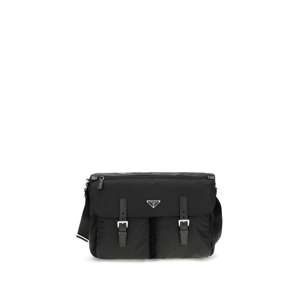 Borsa a spalla Prada in poliammide nera