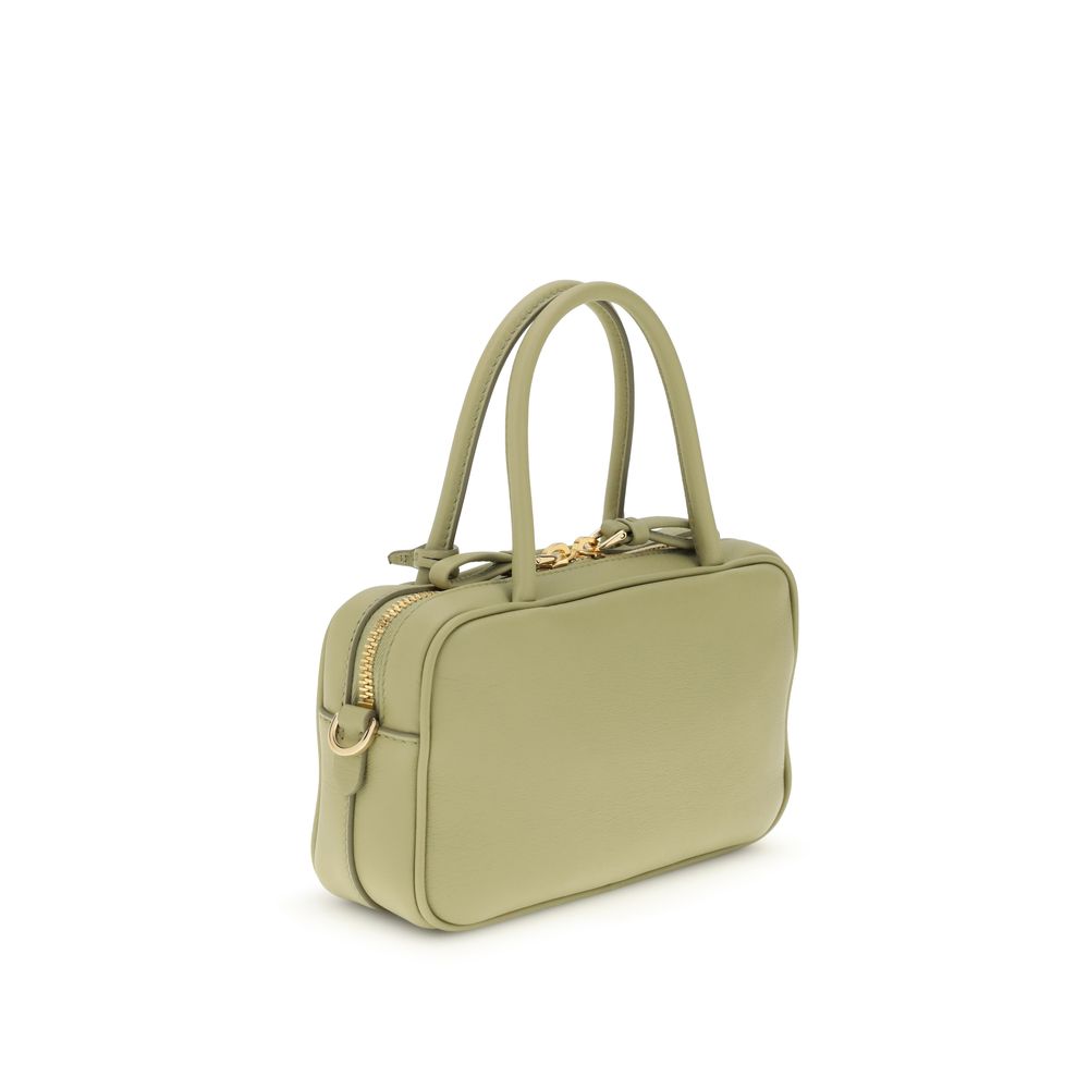 Prada Borsa a Mano Piccola in Pelle di Vitello Verde (20x20x5.5 cm)