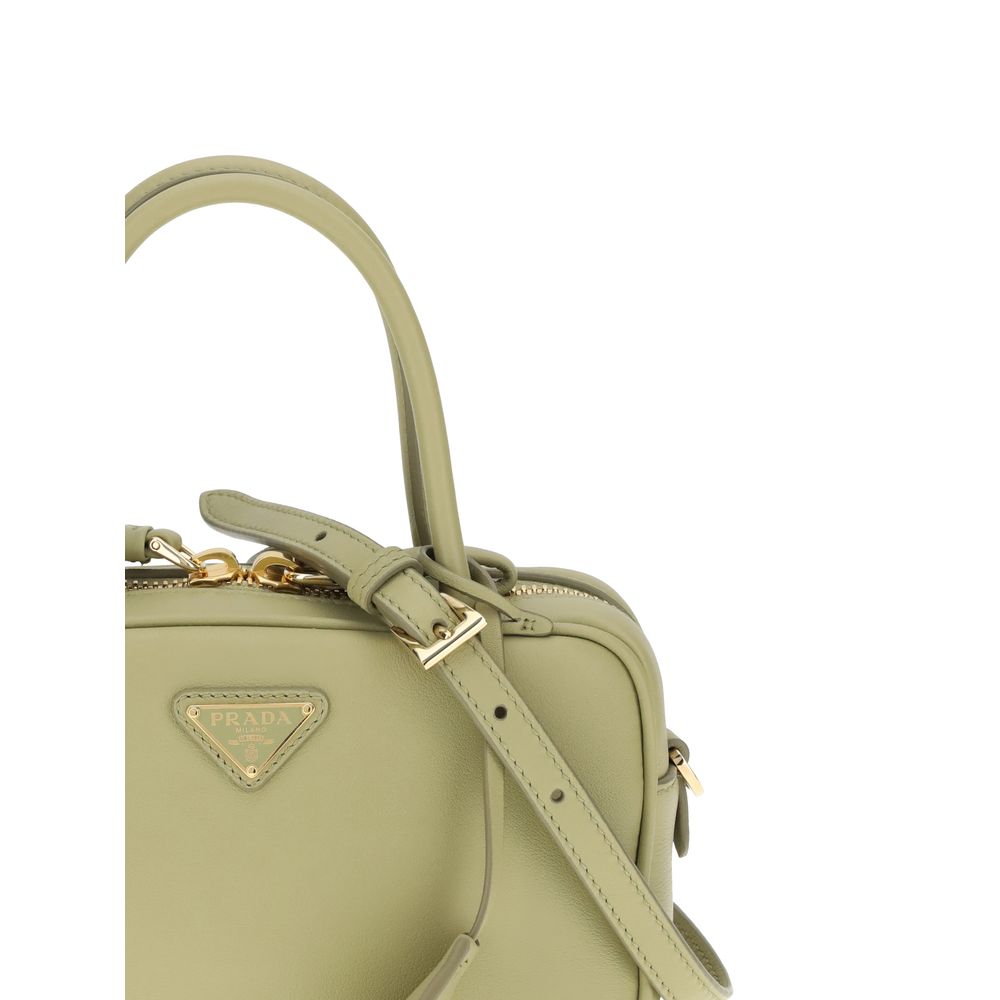 Prada Borsa a Mano Piccola in Pelle di Vitello Verde (20x20x5.5 cm)