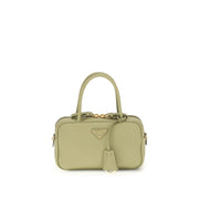 Prada Borsa a Mano Piccola in Pelle di Vitello Verde (20x20x5.5 cm)