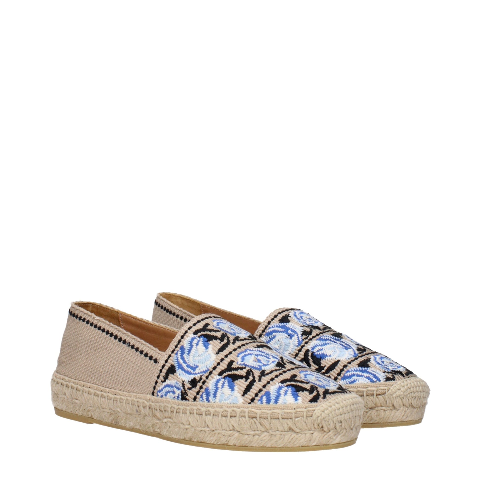 Prada Espadrillas Beige in Tessuto Stampa Variabile