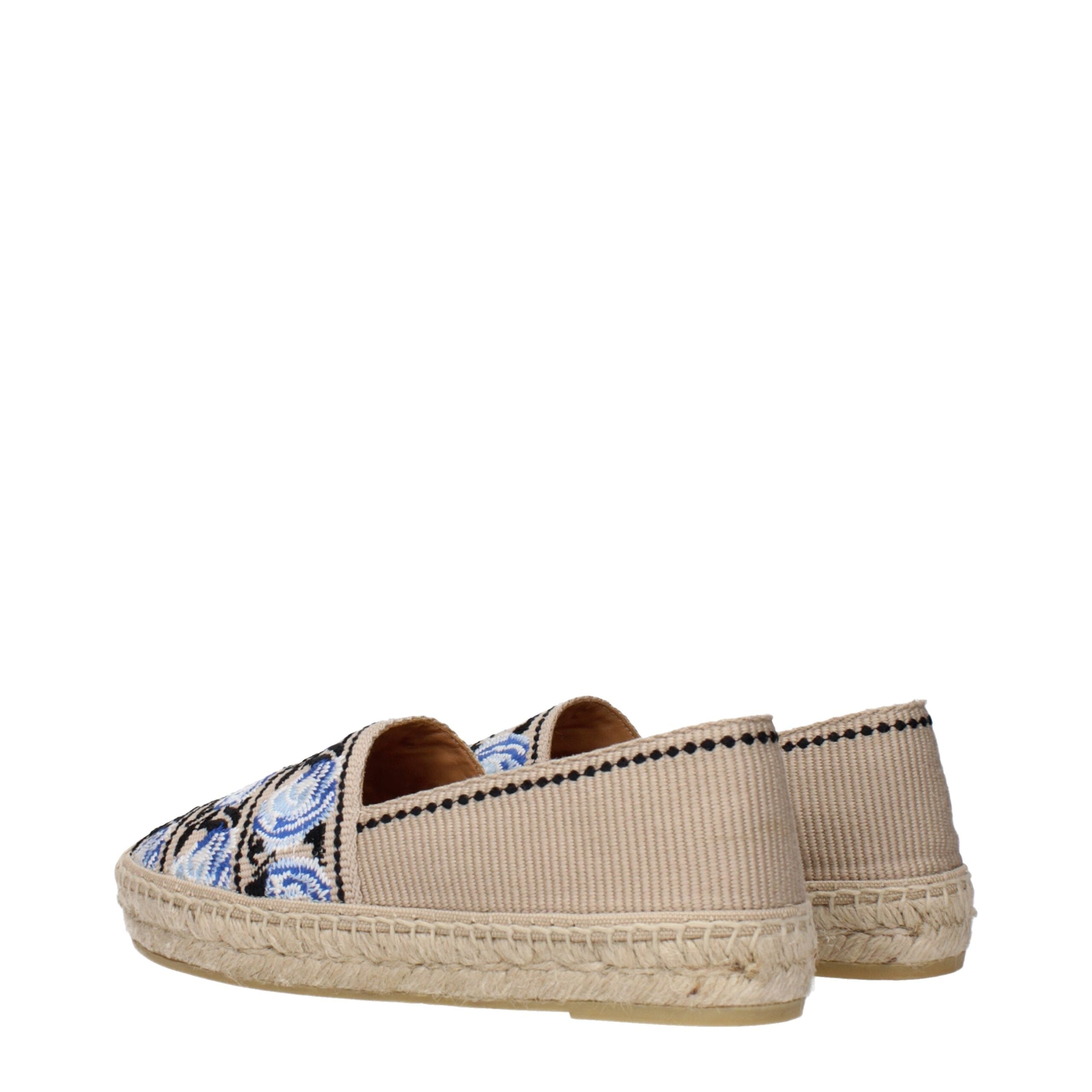 Prada Espadrillas Beige in Tessuto Stampa Variabile