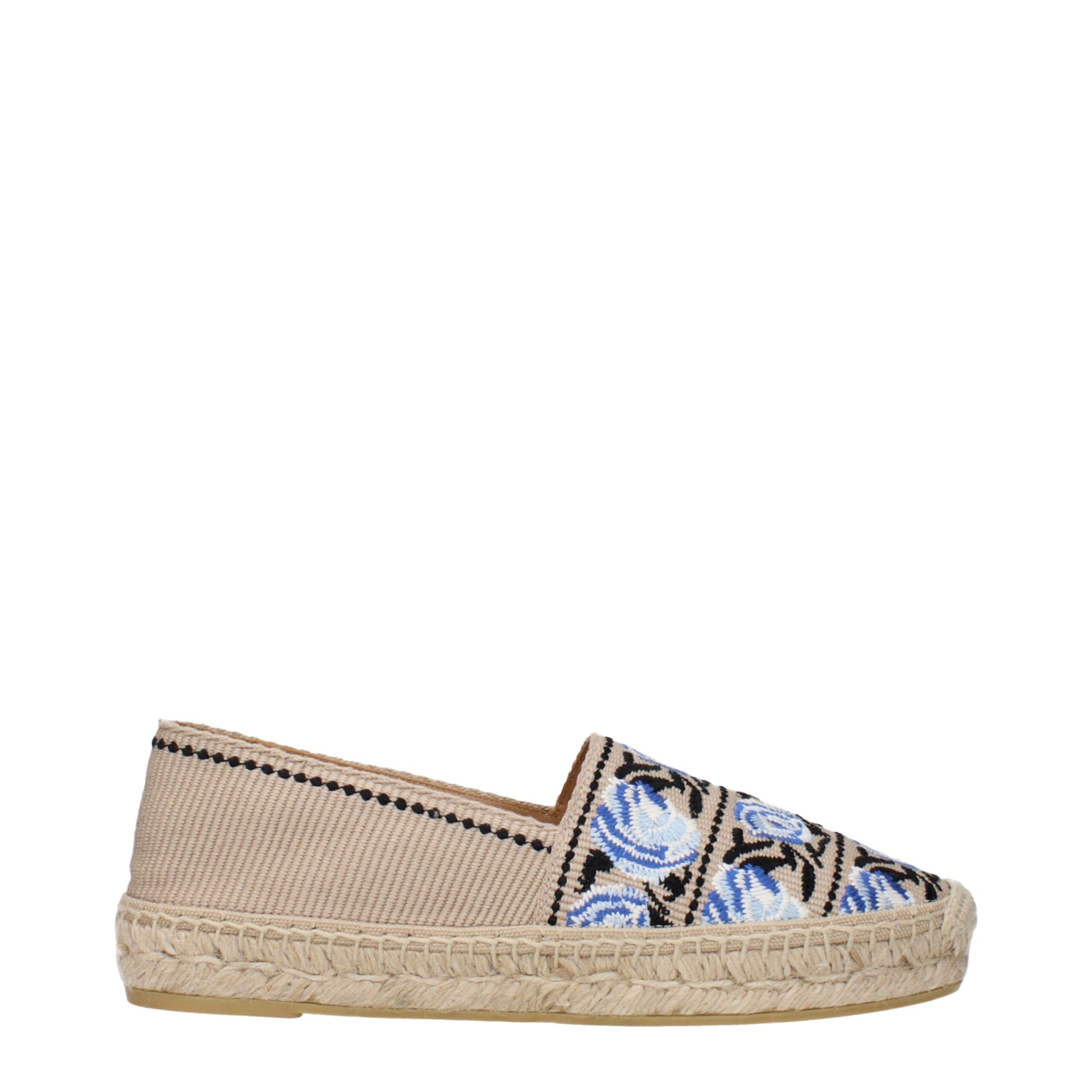 Prada Espadrillas Beige in Tessuto Stampa Variabile
