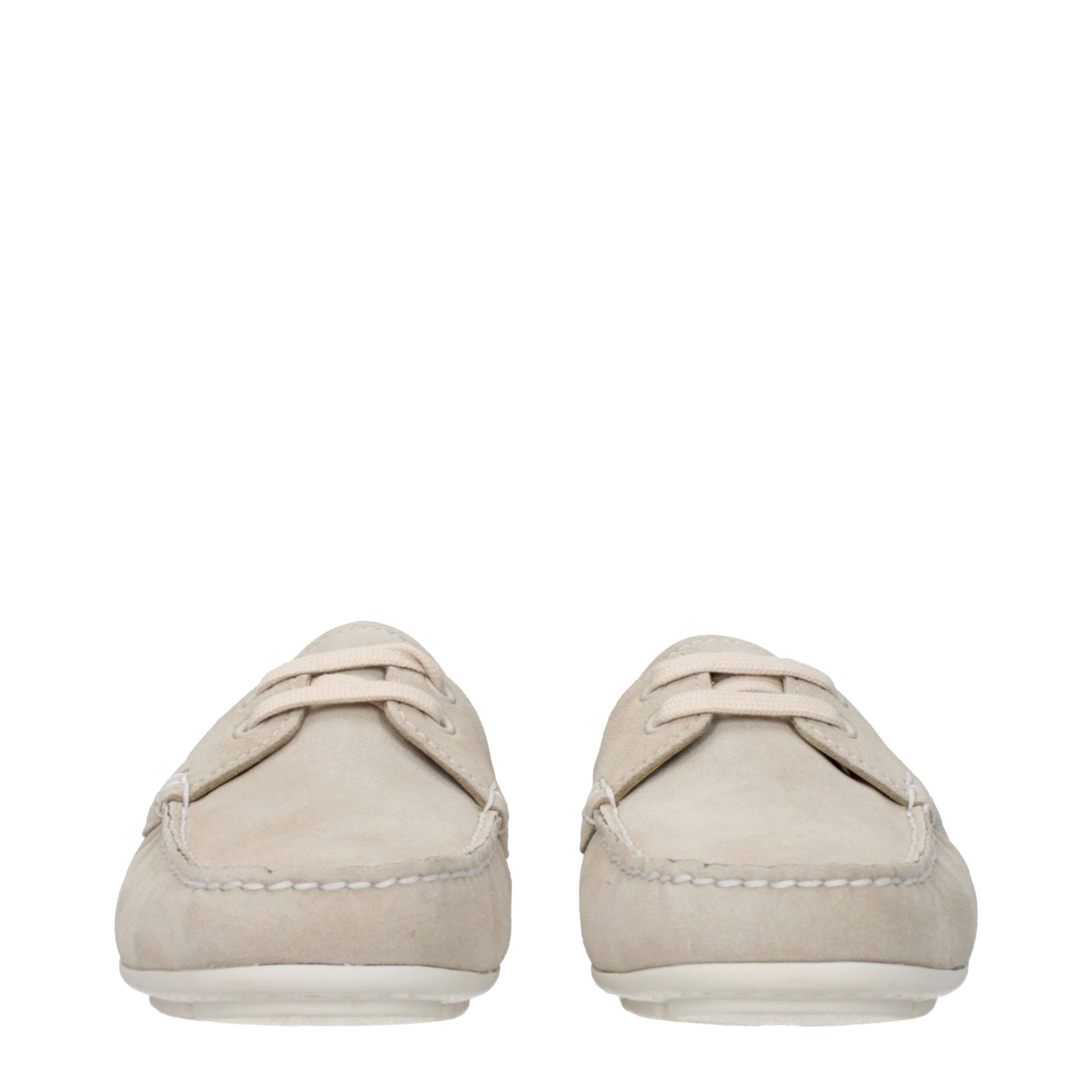 Prada Loafer Grigio in Camoscio Slip-On con Logo