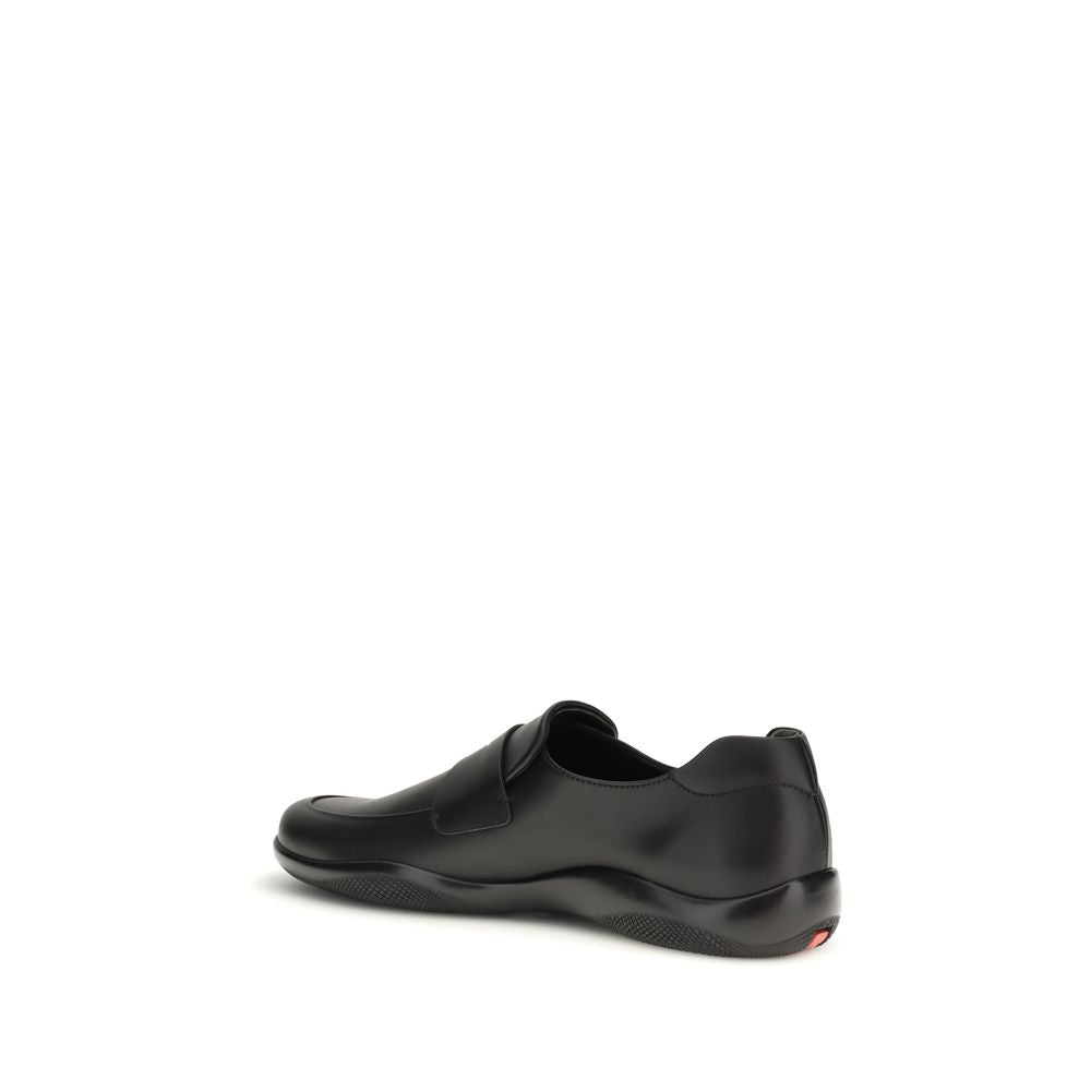 Prada Mocassini Toblach Uomo in Pelle Liscia Nera