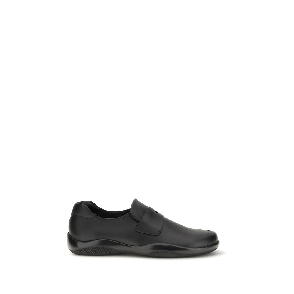 Prada Mocassini Toblach Uomo in Pelle Liscia Nera
