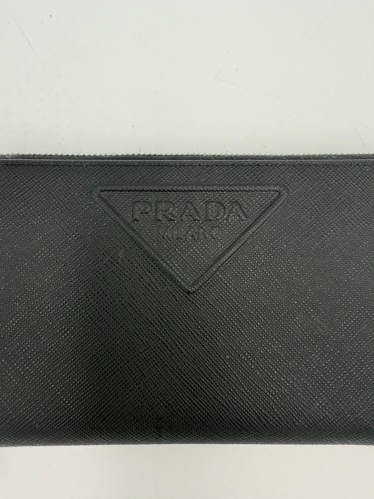 Prada PRADA Zip in Saffiano Leather Wallet