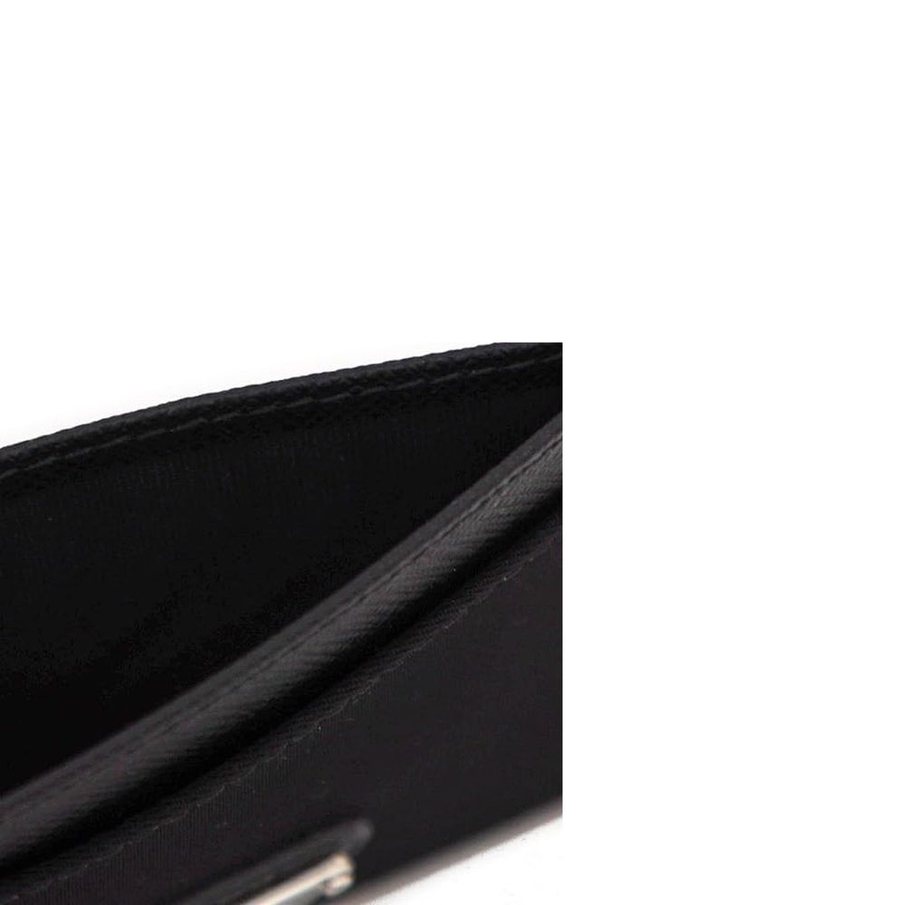 Prada Porta Carte in Nylon Nero Logo Triangolo Smaltato