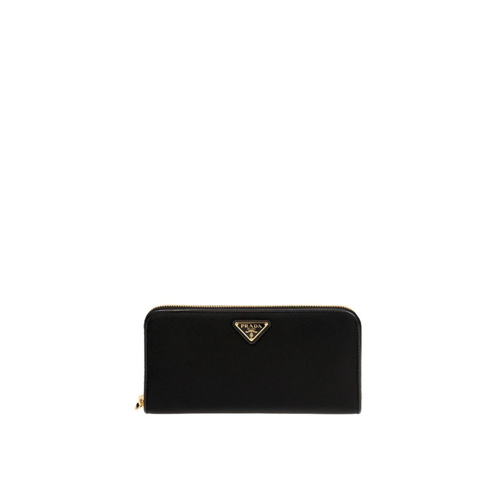 Prada Portafoglio Donna Zip Around in Nylon Nero (20x11x2.5 cm)