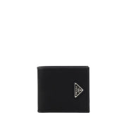 Prada Portafoglio Uomo Bifold in Re-Nylon Nero Logo Triangolo SS26