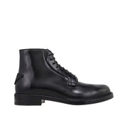 Prada Stivaletti Stringati Uomo in Pelle di Vitello Nera