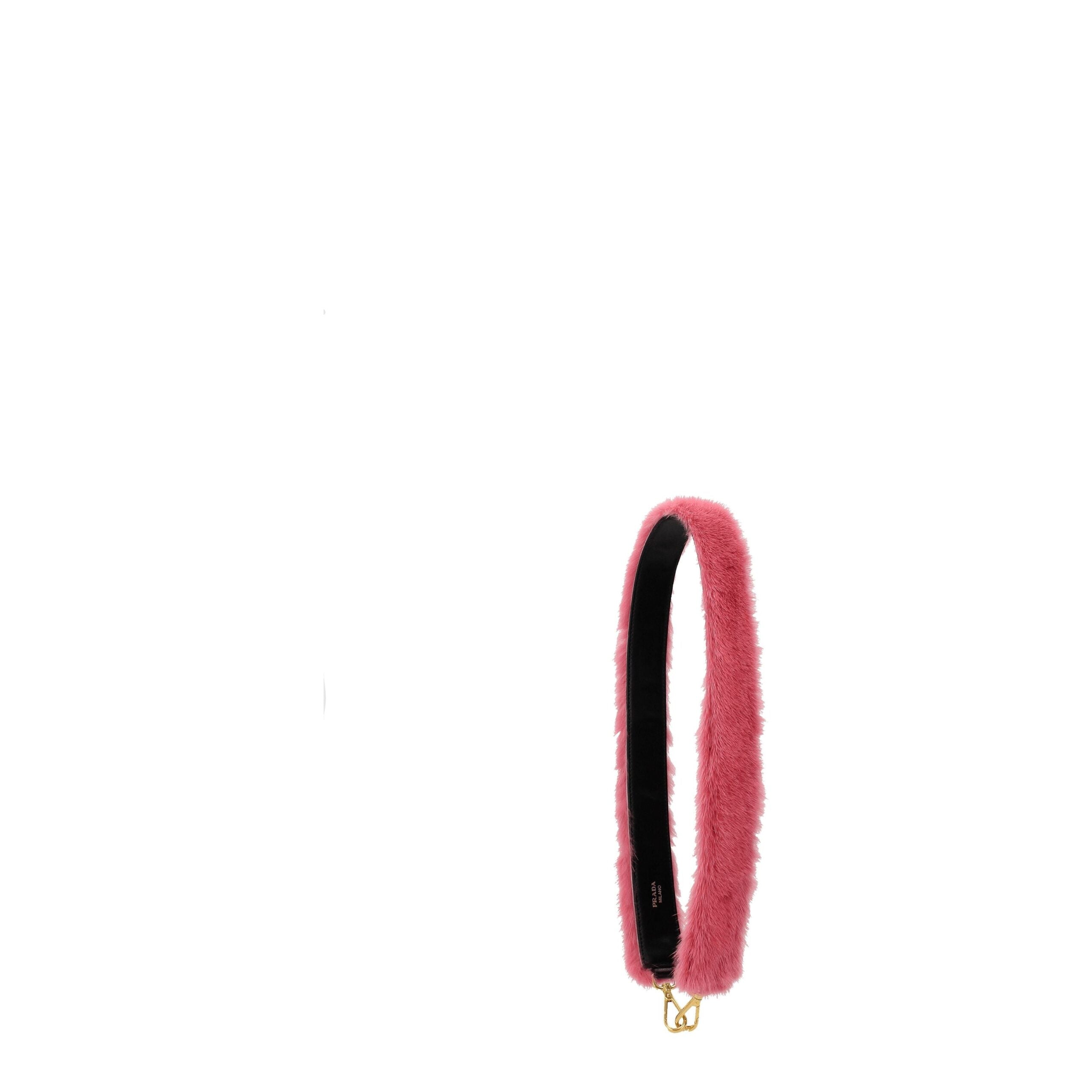 Prada Tracolla in Pelliccia Rosa (76 cm)