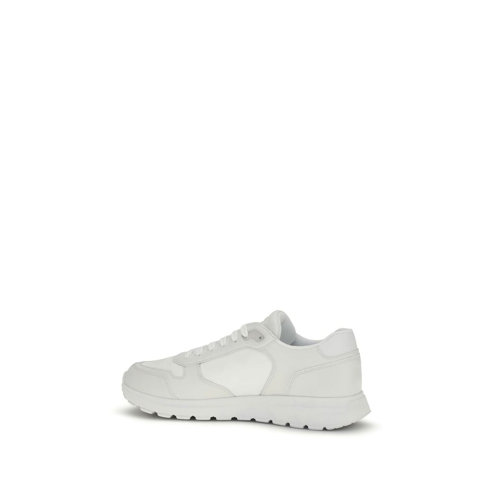 Prada White Recycled Polyamide Athletic Sneakers