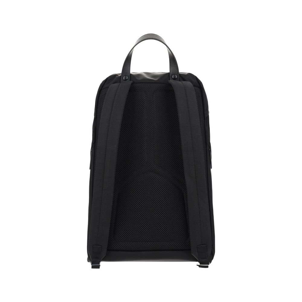 Prada Re-Nylon and Saffiano Leather Backpack 2VZ135 Black