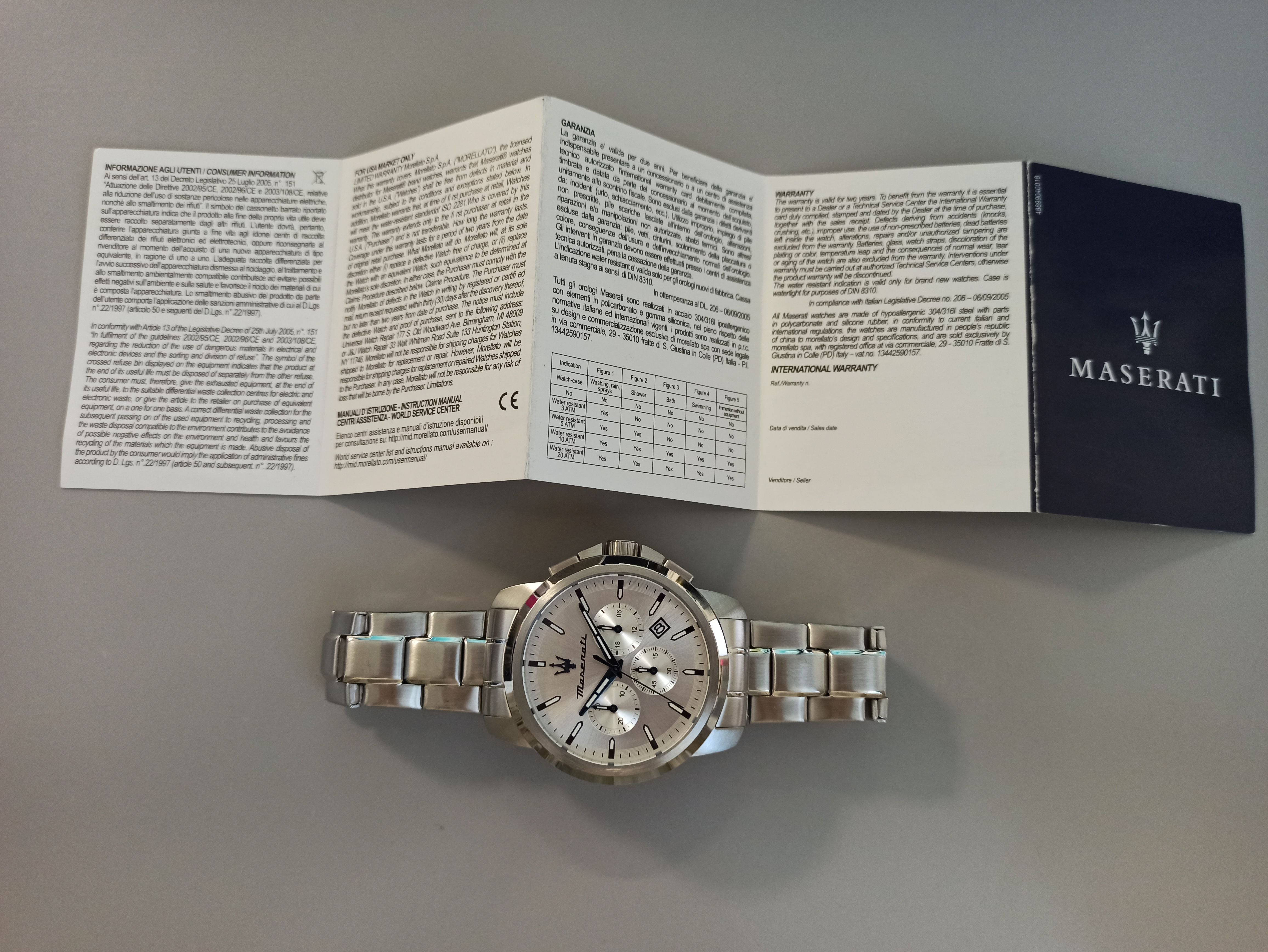 Orologio Maserati R8873621048 Uomo