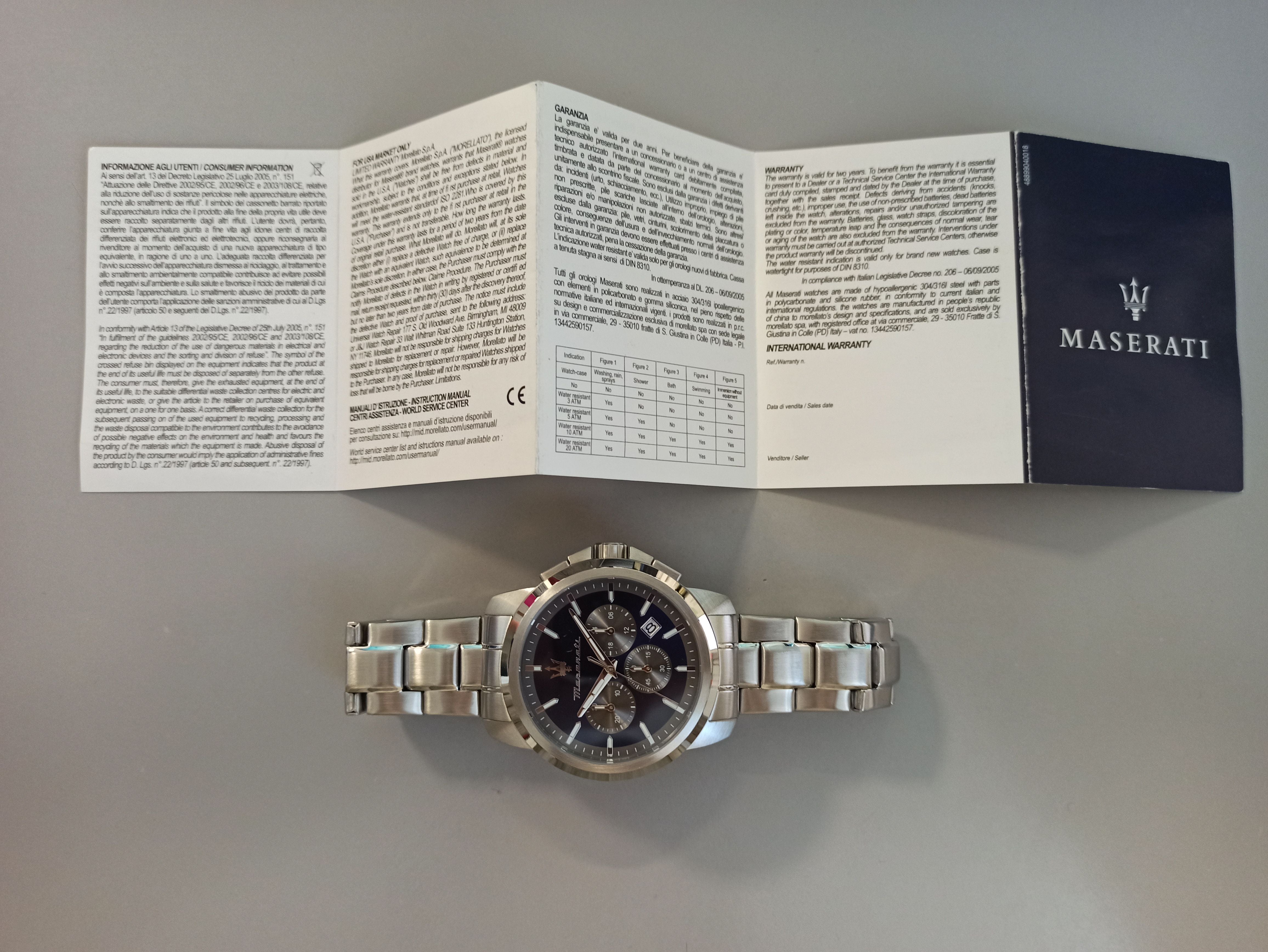 Orologio Maserati R8873621051 Uomo