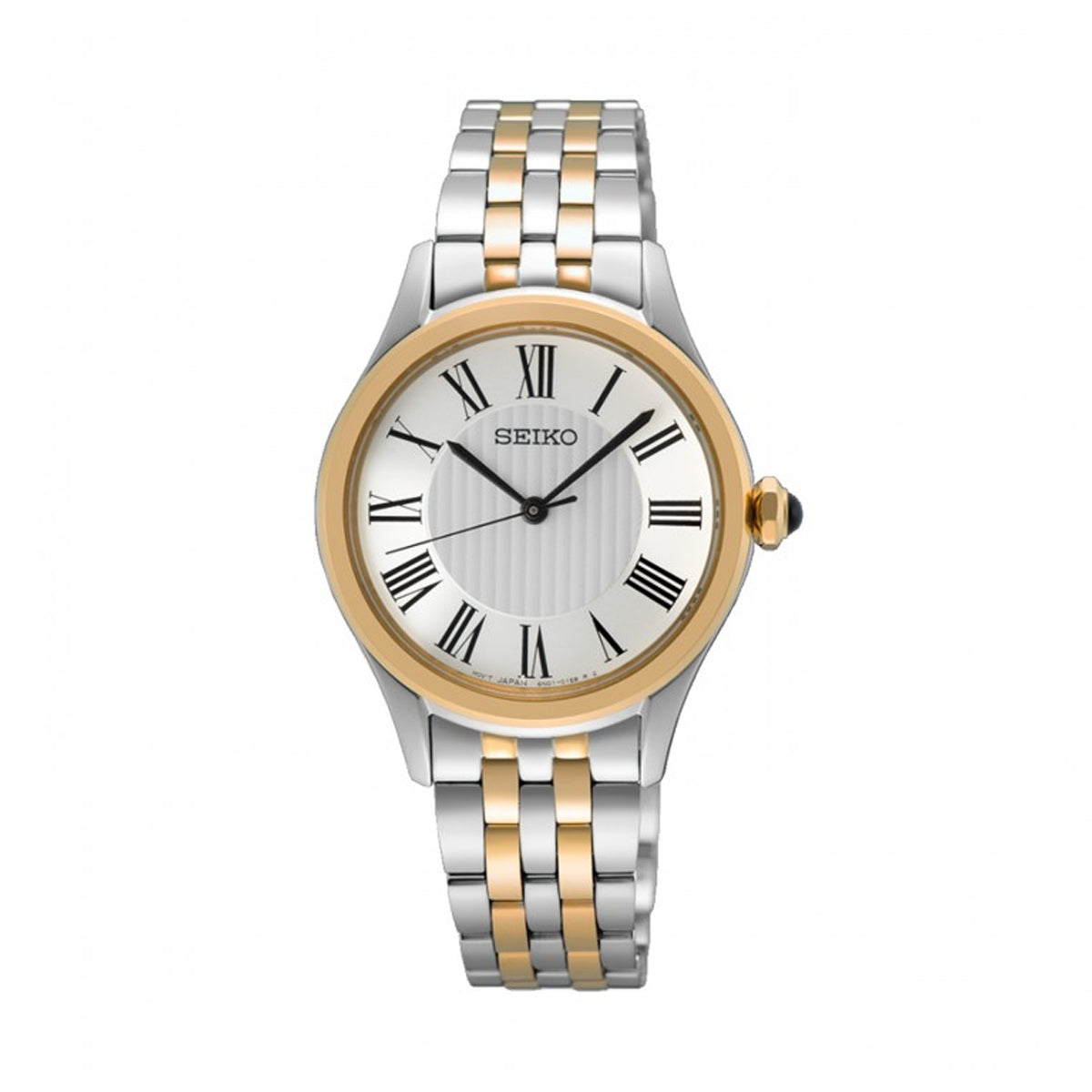 Seiko Quartz SUR612P1 Women's Two-Tone Rose Gold White