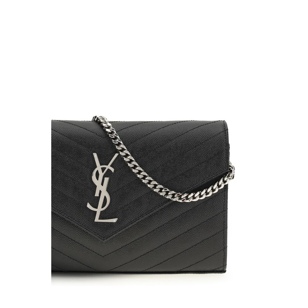 Saint Laurent Black Calf Leather Bos Taurus Wallet