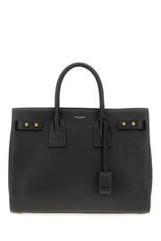 Saint Laurent Borsa a Mano Sac De Jour Nera in Pelle Vitello