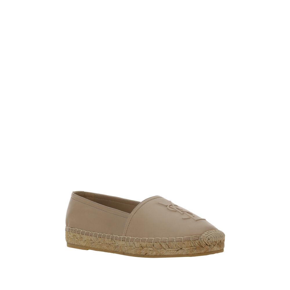 Saint Laurent Espadrillas Marroni in Pelle di Agnello AW25
